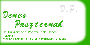 denes paszternak business card